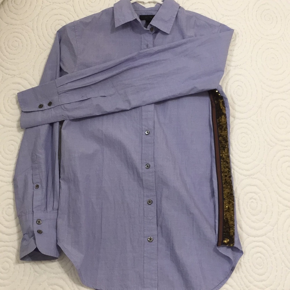 J. Crew dress shirt with sequined side detailing